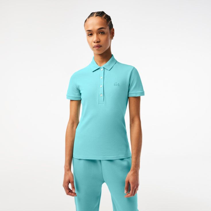 Женское поло Lacoste Slim Fit из эластичного хлопка Женское поло Lacoste Slim Fit из эластичного хлопка