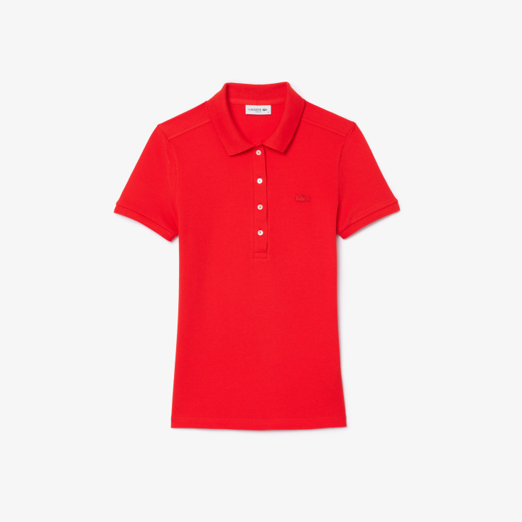 Женское поло Lacoste Slim Fit из эластичного хлопка Женское поло Lacoste Slim Fit из эластичного хлопка