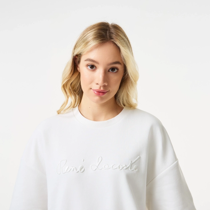 Женская толстовка Lacoste Loose Fit с коротким рукавом Женская толстовка Lacoste Loose Fit с коротким рукавом