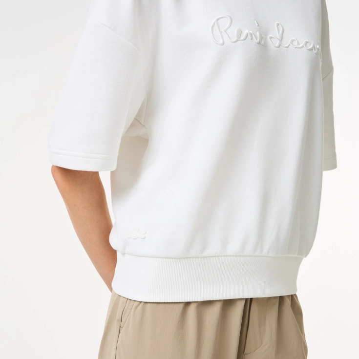 Женская толстовка Lacoste Loose Fit с коротким рукавом Женская толстовка Lacoste Loose Fit с коротким рукавом