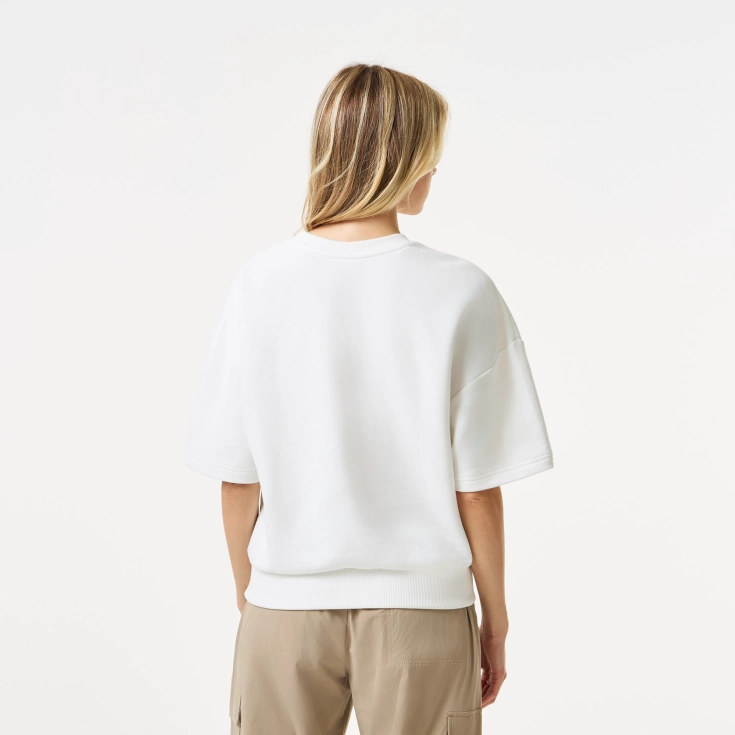 Женская толстовка Lacoste Loose Fit с коротким рукавом Женская толстовка Lacoste Loose Fit с коротким рукавом