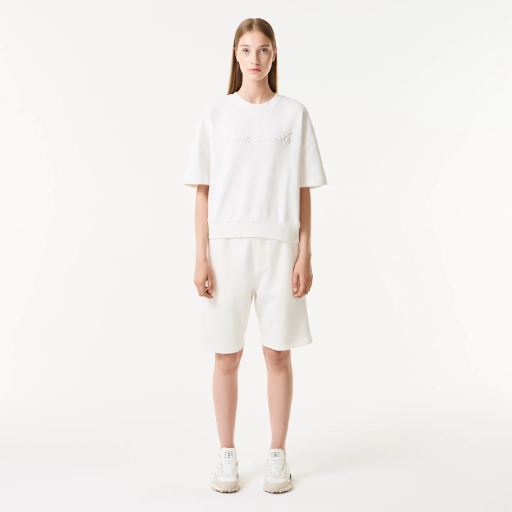 Женская толстовка Lacoste Loose Fit с коротким рукавом Женская толстовка Lacoste Loose Fit с коротким рукавом