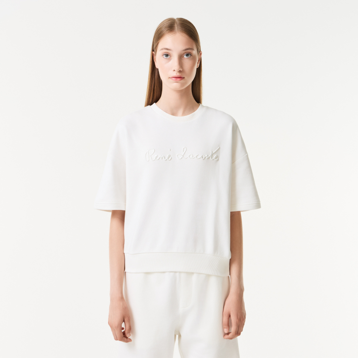 Женская толстовка Lacoste Loose Fit с коротким рукавом Женская толстовка Lacoste Loose Fit с коротким рукавом