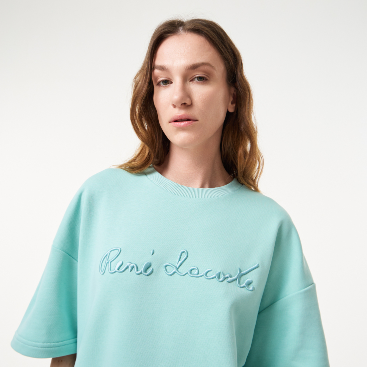 Женская толстовка Lacoste Loose Fit с коротким рукавом Женская толстовка Lacoste Loose Fit с коротким рукавом