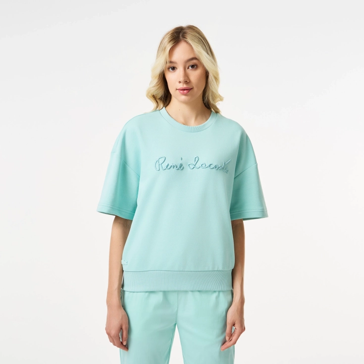 Женская толстовка Lacoste Loose Fit с коротким рукавом Женская толстовка Lacoste Loose Fit с коротким рукавом