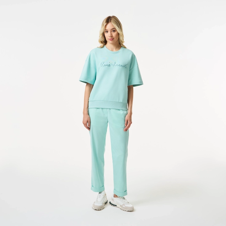 Женская толстовка Lacoste Loose Fit с коротким рукавом Женская толстовка Lacoste Loose Fit с коротким рукавом