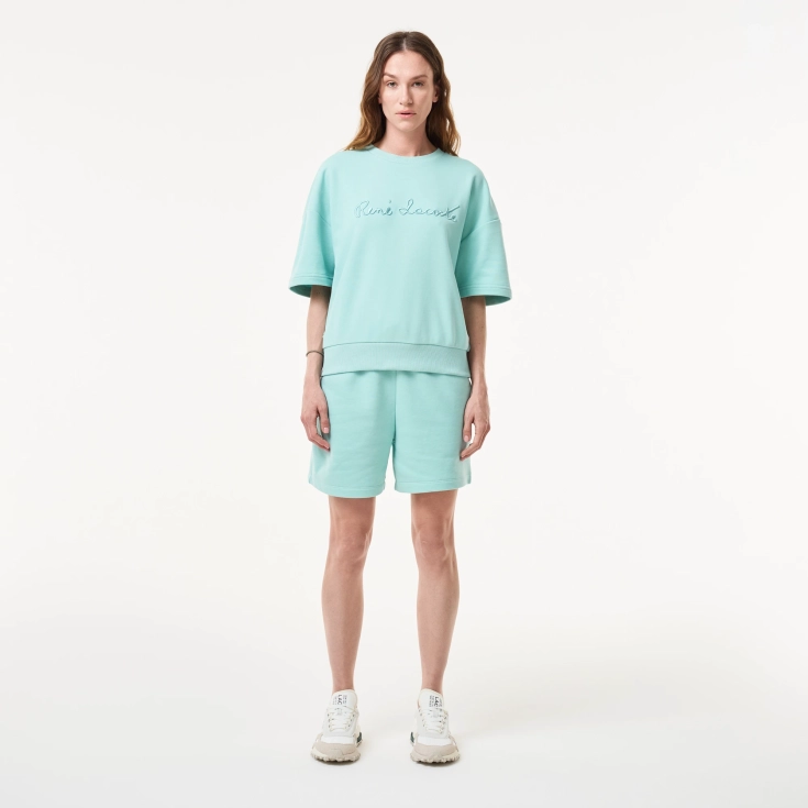 Женская толстовка Lacoste Loose Fit с коротким рукавом Женская толстовка Lacoste Loose Fit с коротким рукавом