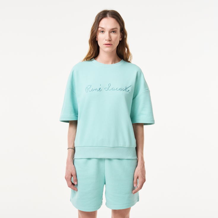 Женская толстовка Lacoste Loose Fit с коротким рукавом Женская толстовка Lacoste Loose Fit с коротким рукавом