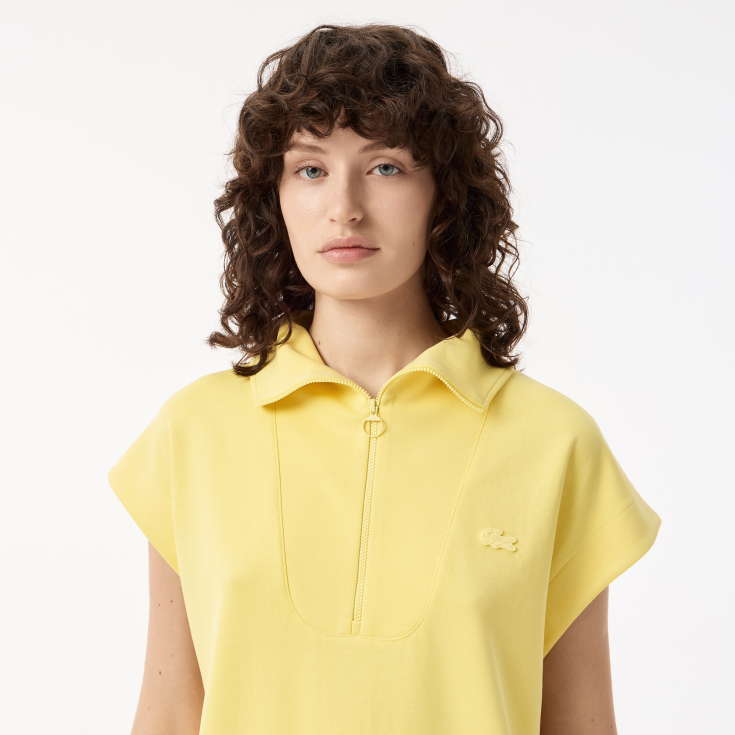 Женская толстовка Lacoste с высоким воротом на молнии без рукавов Женская толстовка Lacoste с высоким воротом на молнии без рукавов