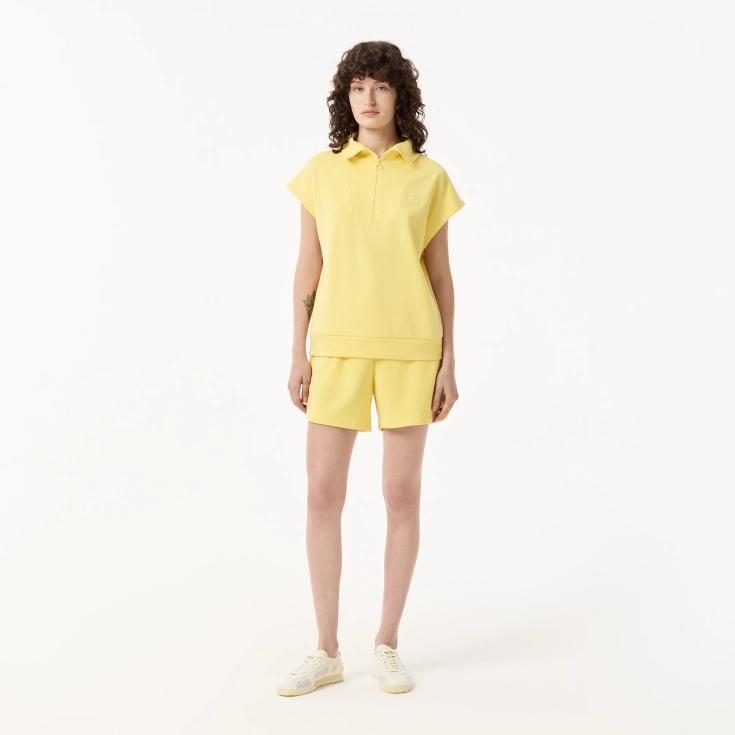 Женская толстовка Lacoste с высоким воротом на молнии без рукавов Женская толстовка Lacoste с высоким воротом на молнии без рукавов