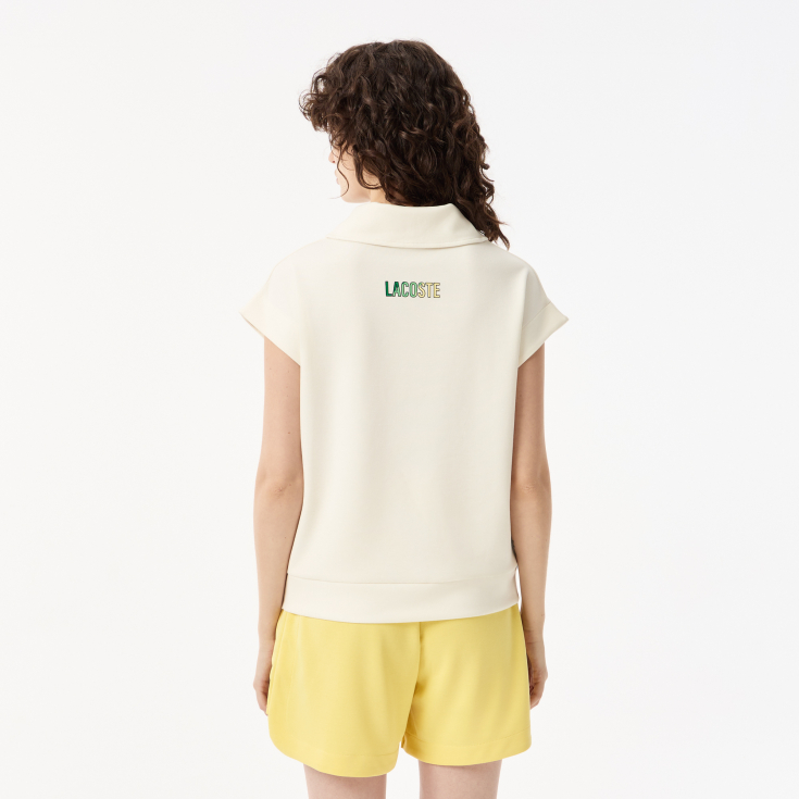 Женская толстовка Lacoste с высоким воротом на молнии без рукавов Женская толстовка Lacoste с высоким воротом на молнии без рукавов