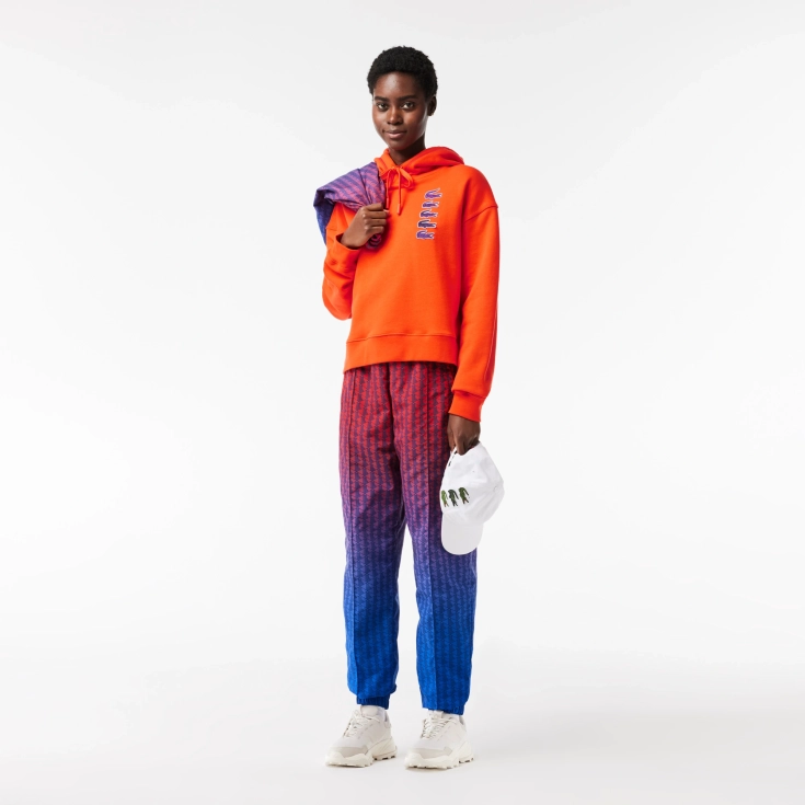 Женская толстовка Lacoste Loose Fit с капюшоном Женская толстовка Lacoste Loose Fit с капюшоном