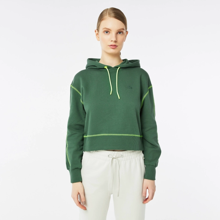 Женская толстовка Lacoste Relaxed Fit с капюшоном Женская толстовка Lacoste Relaxed Fit с капюшоном