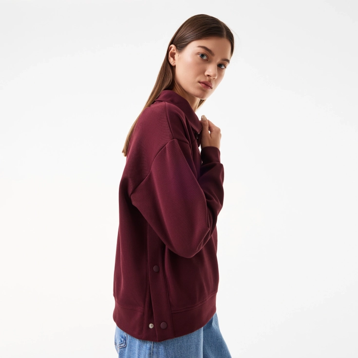 Женская толстовка Lacoste Regular Fit на молнии Женская толстовка Lacoste Regular Fit на молнии