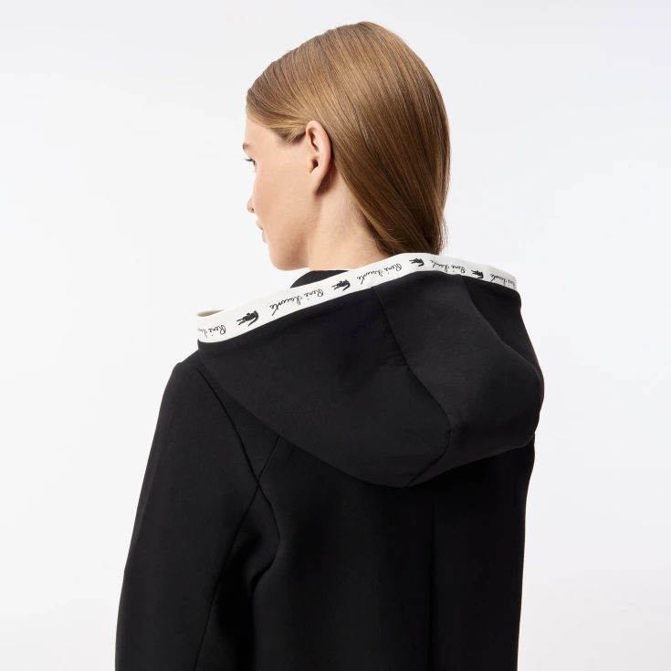 Женская хлопковая толстовка Lacoste с капюшоном Женская хлопковая толстовка Lacoste с капюшоном