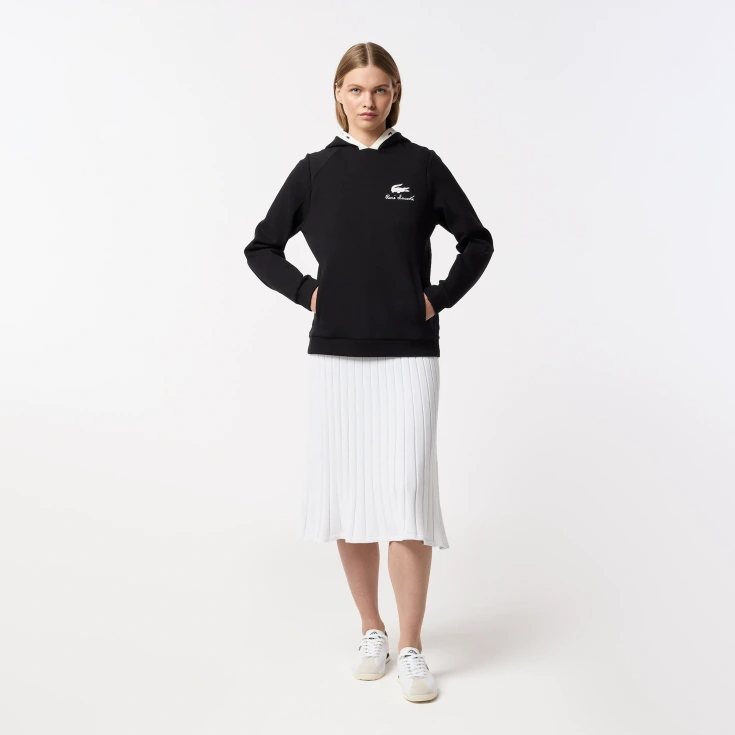 Женская хлопковая толстовка Lacoste с капюшоном Женская хлопковая толстовка Lacoste с капюшоном