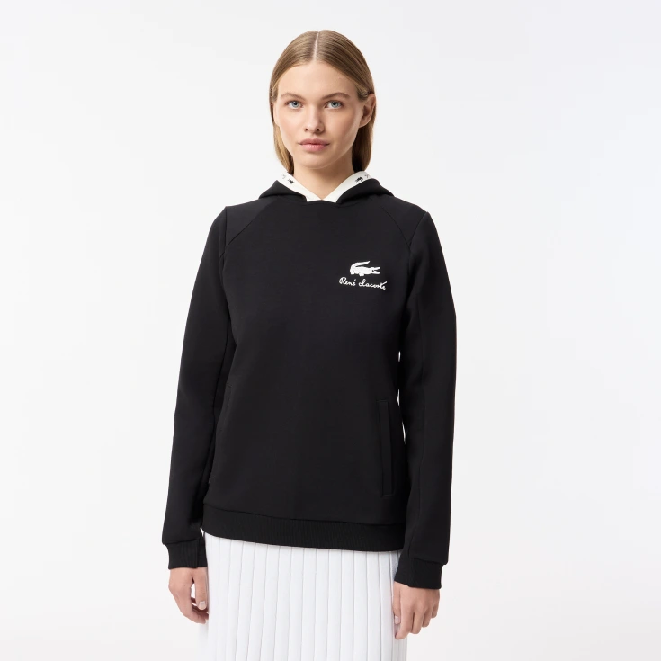 Женская хлопковая толстовка Lacoste с капюшоном Женская хлопковая толстовка Lacoste с капюшоном