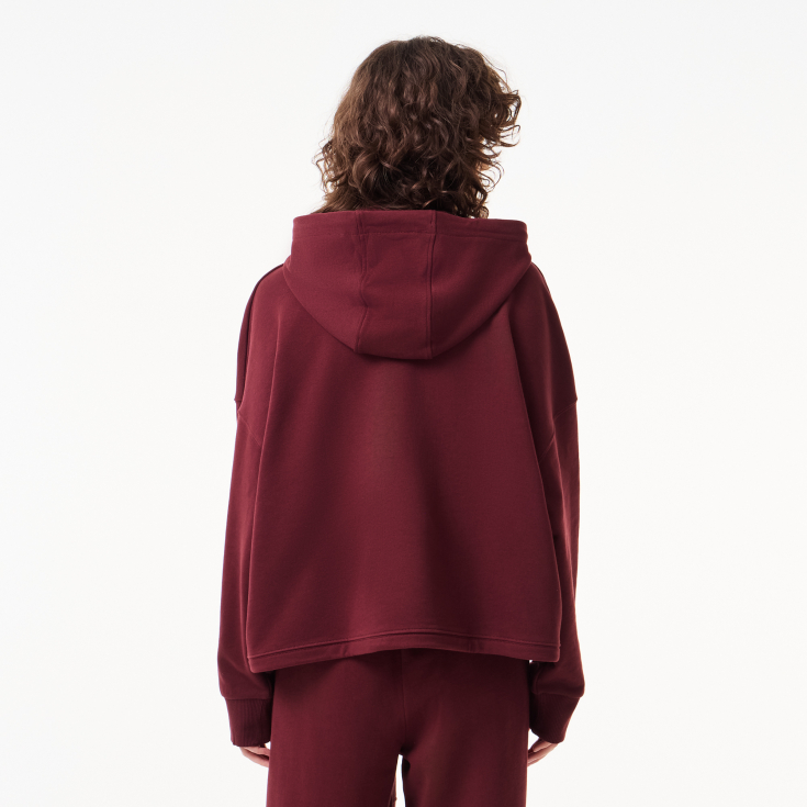 Женская хлопковая толстовка Lacoste с капюшоном Женская хлопковая толстовка Lacoste с капюшоном