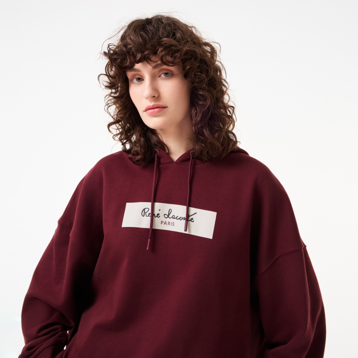 Женская хлопковая толстовка Lacoste с капюшоном Женская хлопковая толстовка Lacoste с капюшоном