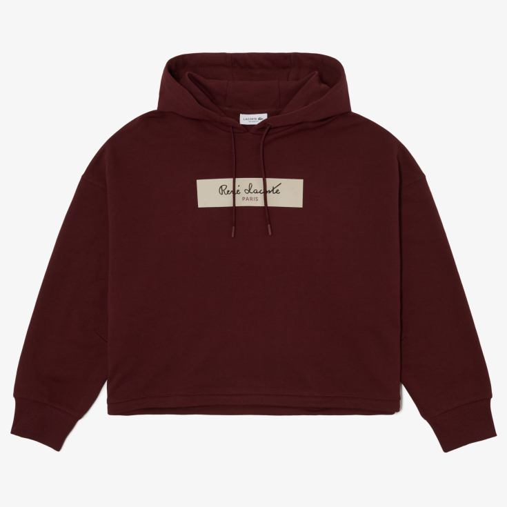 Женская хлопковая толстовка Lacoste с капюшоном Женская хлопковая толстовка Lacoste с капюшоном