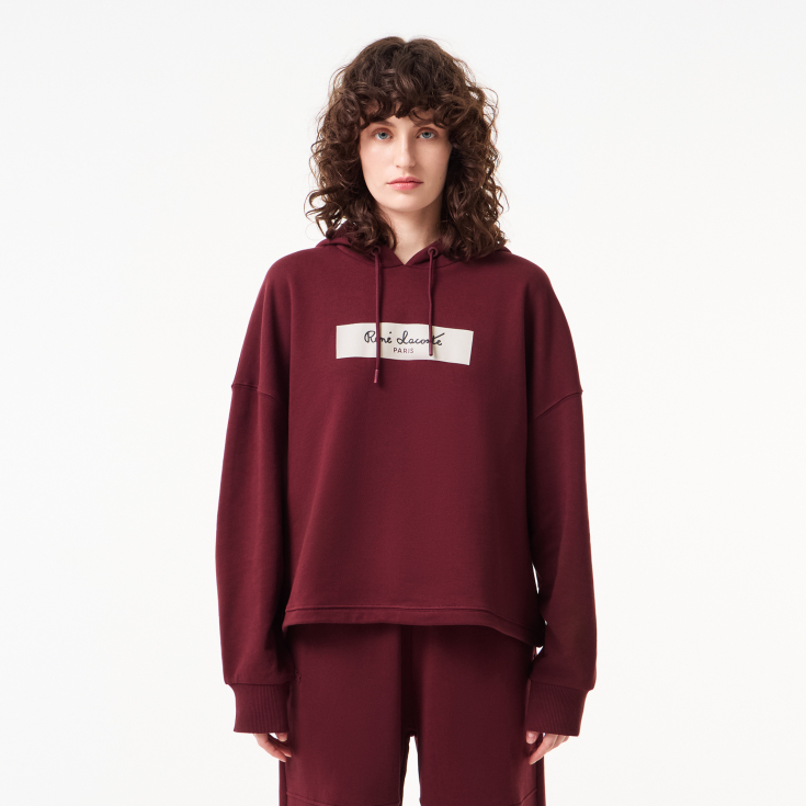 Женская хлопковая толстовка Lacoste с капюшоном Женская хлопковая толстовка Lacoste с капюшоном