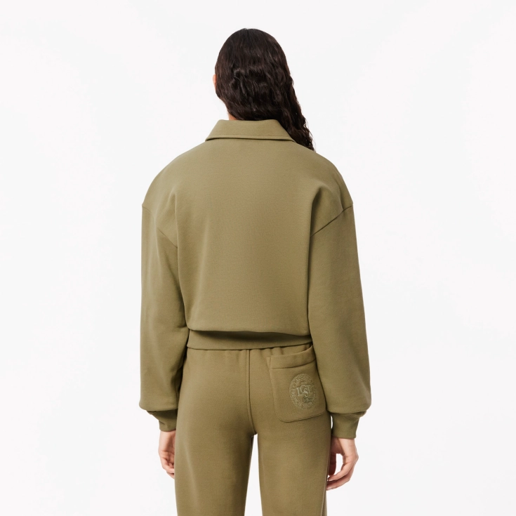 Женская флисовая толстовка-поло Lacoste Женская флисовая толстовка-поло Lacoste