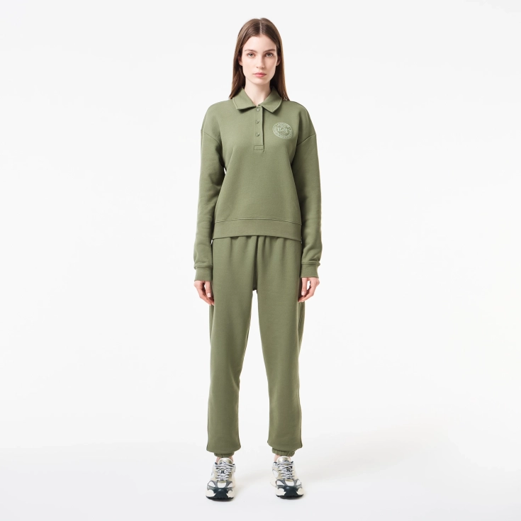 Женская флисовая толстовка-поло Lacoste Женская флисовая толстовка-поло Lacoste