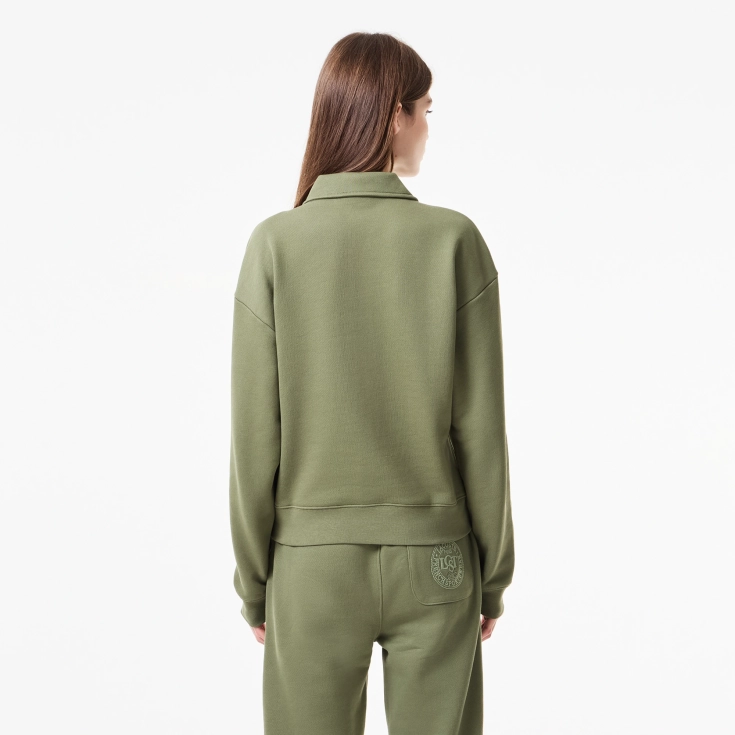 Женская флисовая толстовка-поло Lacoste Женская флисовая толстовка-поло Lacoste