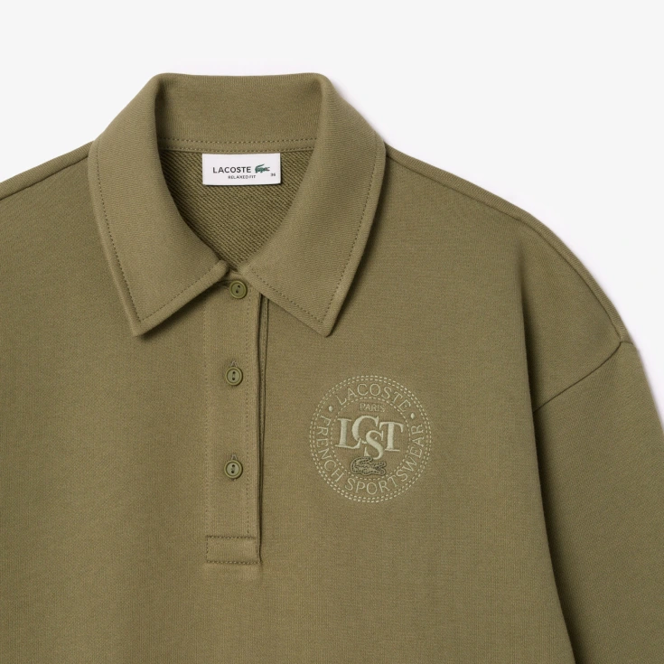 Женская флисовая толстовка-поло Lacoste Женская флисовая толстовка-поло Lacoste