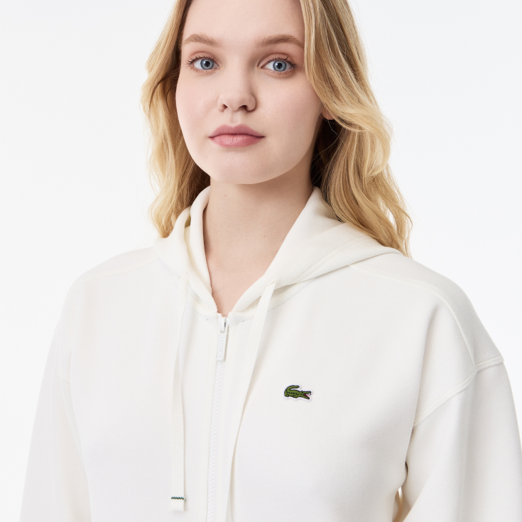 Женская толстовка Lacoste с капюшоном на молнии Женская толстовка Lacoste с капюшоном на молнии