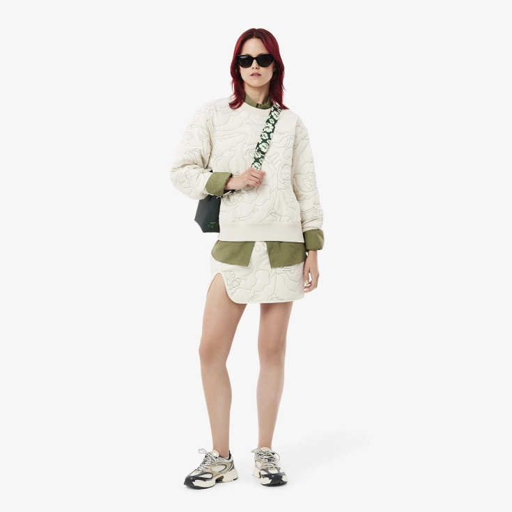 Женская двусторонняя толстовка Lacoste с вышивкой Женская двусторонняя толстовка Lacoste с вышивкой