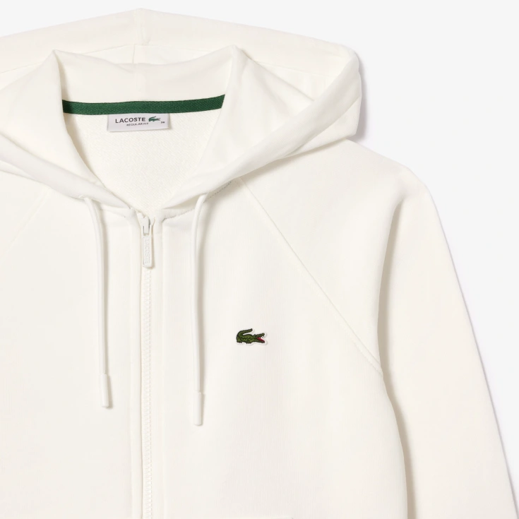 Женская флисовая толстовка Lacoste с капюшоном на молнии Женская флисовая толстовка Lacoste с капюшоном на молнии