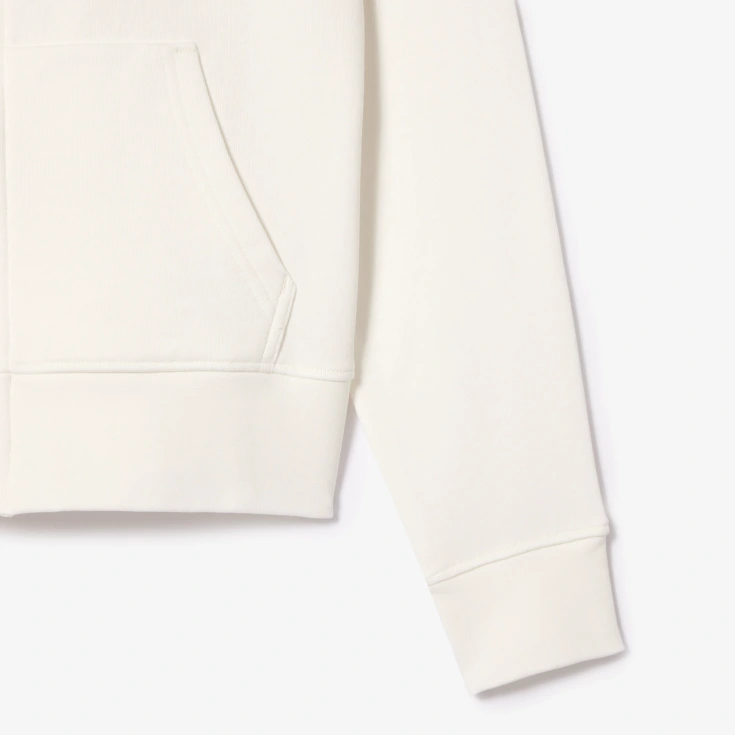 Женская флисовая толстовка Lacoste с капюшоном на молнии Женская флисовая толстовка Lacoste с капюшоном на молнии