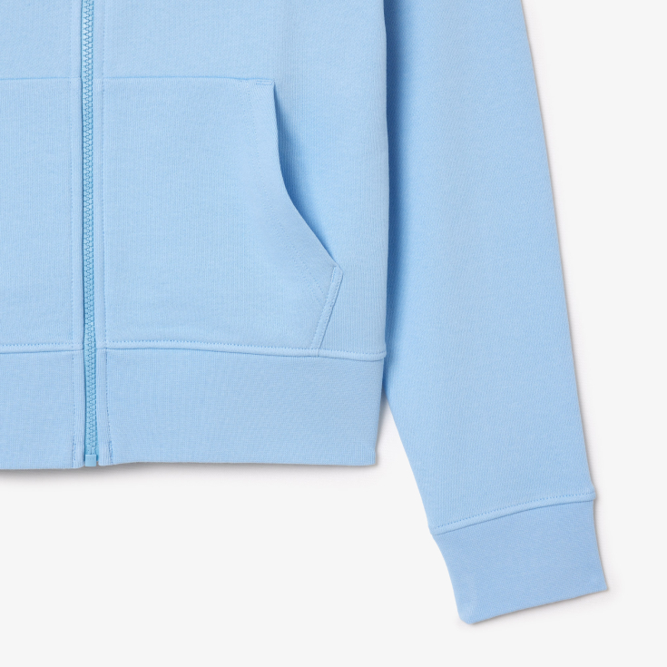 Женская флисовая толстовка Lacoste с капюшоном на молнии Женская флисовая толстовка Lacoste с капюшоном на молнии