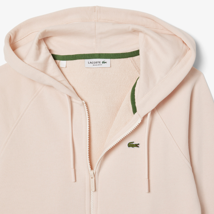 Женская флисовая толстовка Lacoste с капюшоном на молнии Женская флисовая толстовка Lacoste с капюшоном на молнии