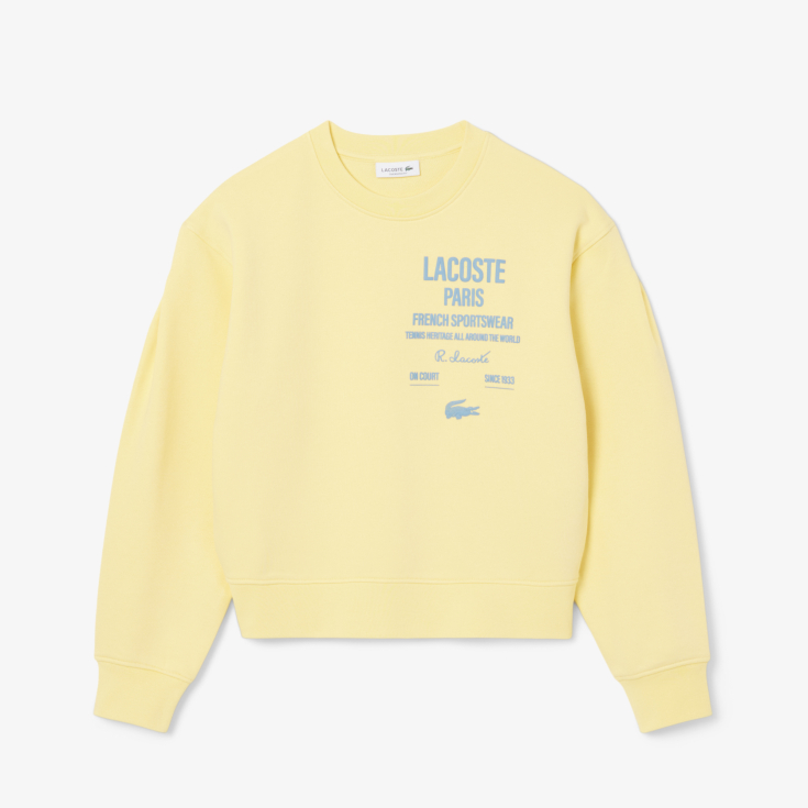 Женская толстовка Lacoste Loose Fit с плиссированным принтом Женская толстовка Lacoste Loose Fit с плиссированным принтом