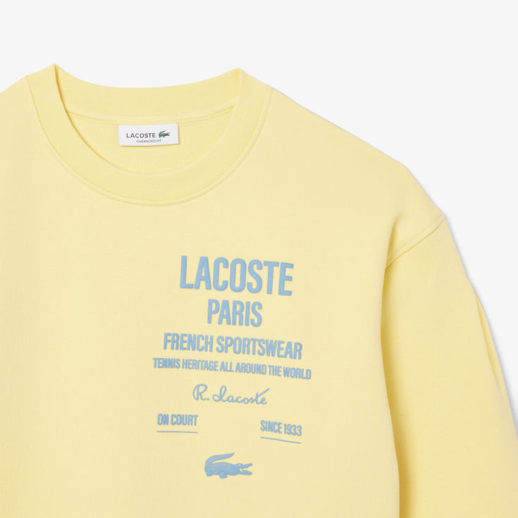 Женская толстовка Lacoste Loose Fit с плиссированным принтом Женская толстовка Lacoste Loose Fit с плиссированным принтом