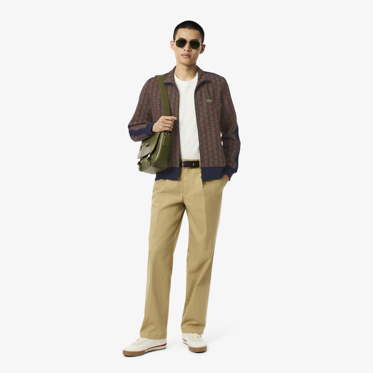 Мужская жаккардовая толстовка Lacoste PARIS с монограммой Мужская жаккардовая толстовка Lacoste PARIS с монограммой