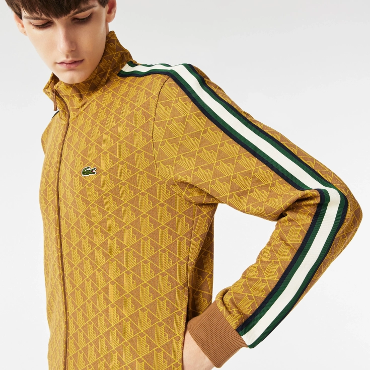 Мужская жаккардовая толстовка Lacoste PARIS с монограммой Мужская жаккардовая толстовка Lacoste PARIS с монограммой