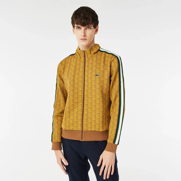 Мужская жаккардовая толстовка Lacoste PARIS с монограммой Мужская жаккардовая толстовка Lacoste PARIS с монограммой