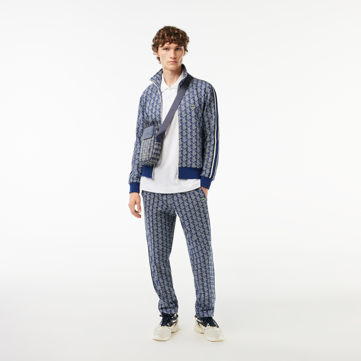 Мужская жаккардовая толстовка Lacoste PARIS с монограммой Мужская жаккардовая толстовка Lacoste PARIS с монограммой