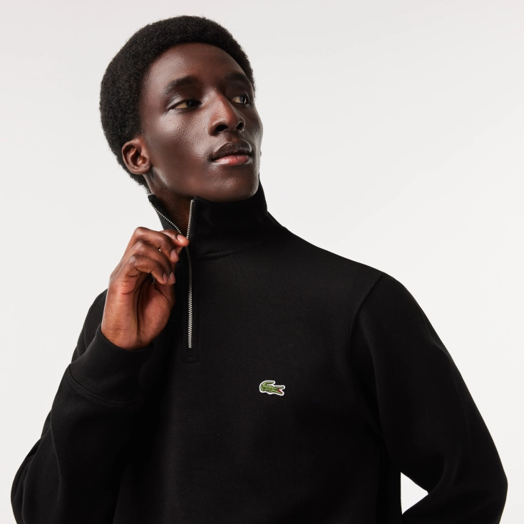 Мужская толстовка Lacoste на молнии с высоким воротом Мужская толстовка Lacoste на молнии с высоким воротом