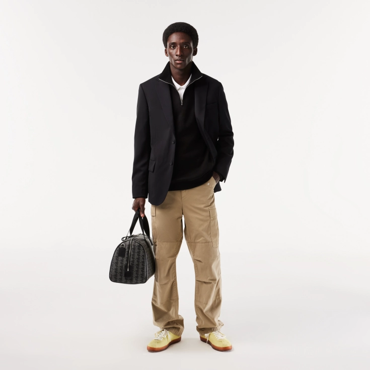 Мужская толстовка Lacoste на молнии с высоким воротом Мужская толстовка Lacoste на молнии с высоким воротом