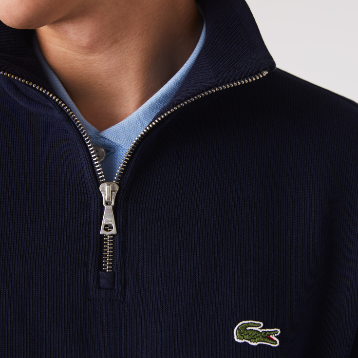 Мужская толстовка Lacoste на молнии с высоким воротом Мужская толстовка Lacoste на молнии с высоким воротом