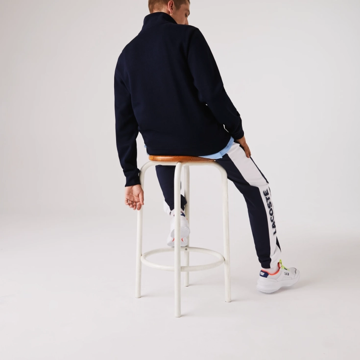 Мужская толстовка Lacoste на молнии с высоким воротом Мужская толстовка Lacoste на молнии с высоким воротом