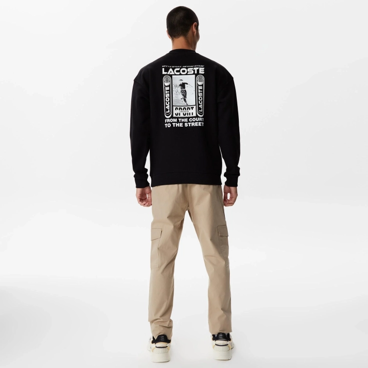 Мужской хлопковый свитшот Lacoste Regular Fit Мужской хлопковый свитшот Lacoste Regular Fit