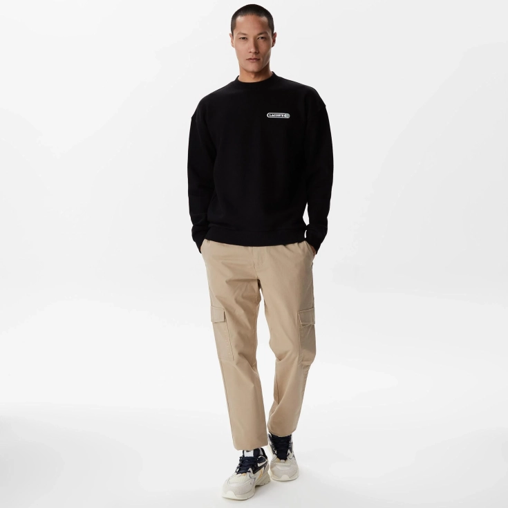 Мужской хлопковый свитшот Lacoste Regular Fit Мужской хлопковый свитшот Lacoste Regular Fit