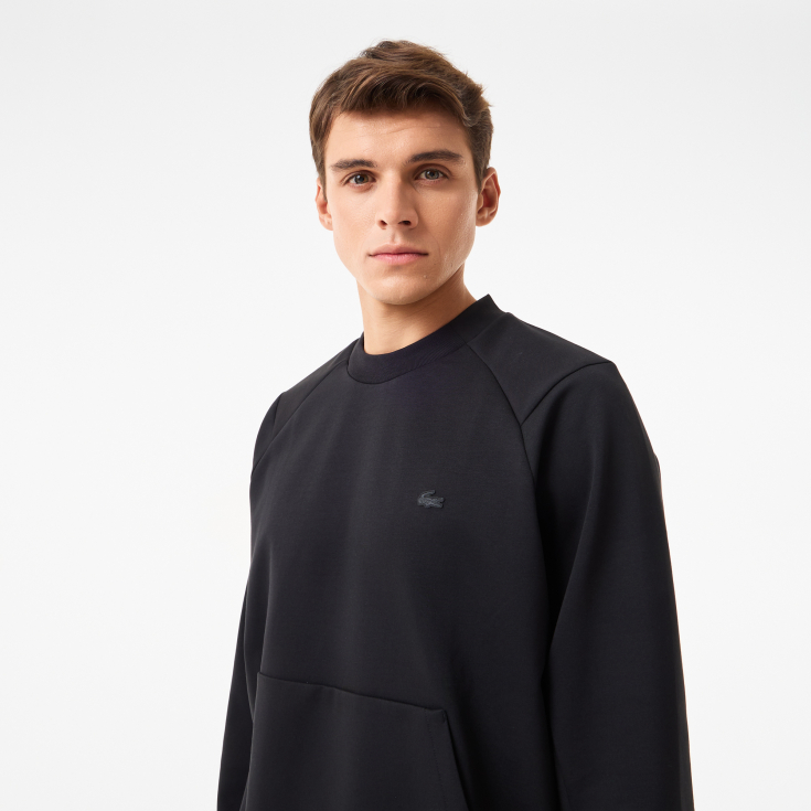 Мужской свитшот Lacoste Crew Neck с карманом-кенгуру Мужской свитшот Lacoste Crew Neck с карманом-кенгуру