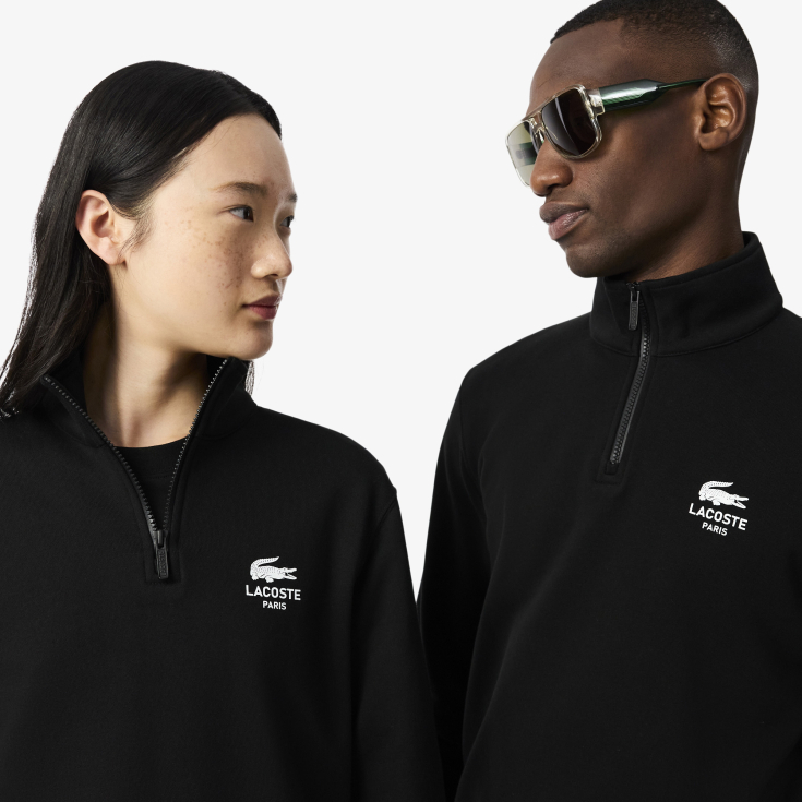 Свитшот Lacoste Unisex с застежкой-молнией с высоким воротом Свитшот Lacoste Unisex с застежкой-молнией с высоким воротом