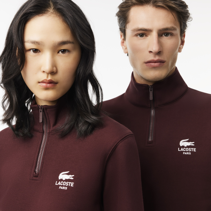 Свитшот Lacoste Unisex с застежкой-молнией с высоким воротом Свитшот Lacoste Unisex с застежкой-молнией с высоким воротом